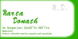 marta donath business card